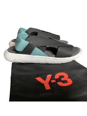 Y-3 Adidas Qasa Elle Leather Slingback Sandals